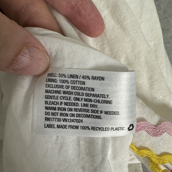 Lisa Marie Fernandez Target Dress Women Sz Small Mini Sundress Summer Rick Rack - Picture 14 of 15